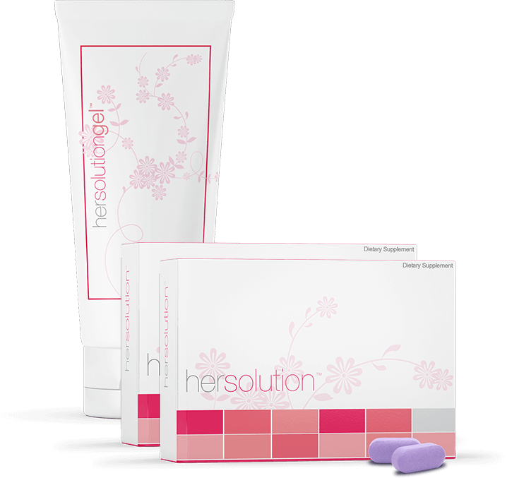 HerSolution Tube and Package front with tablets